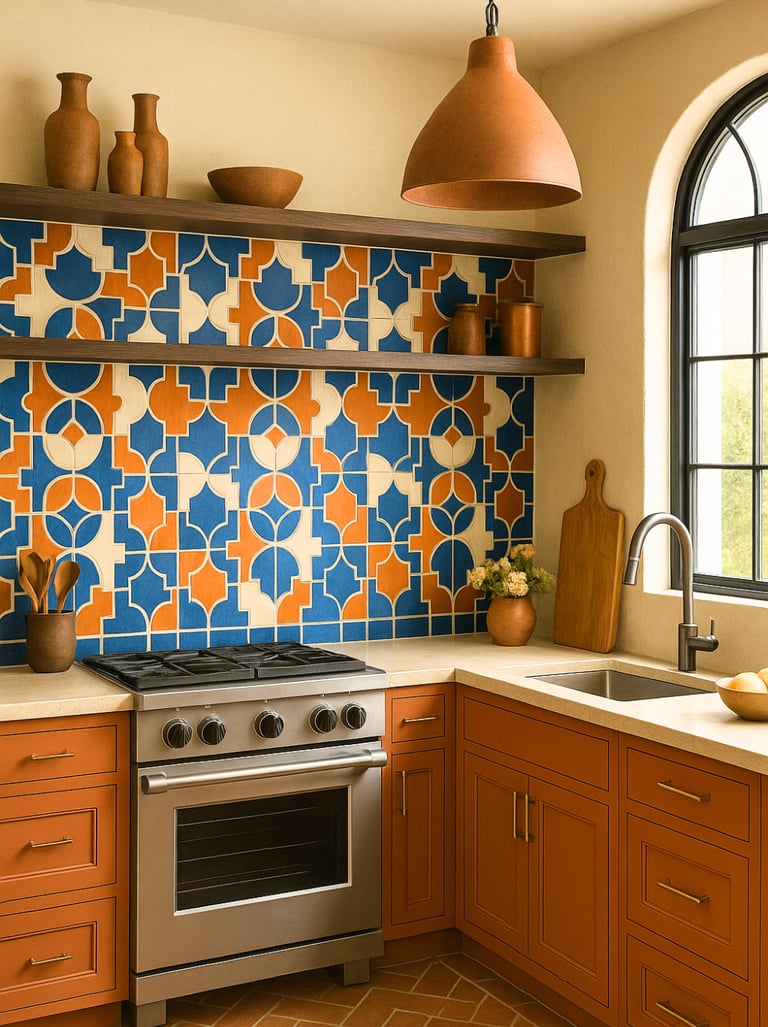 Kitchen tile with Cobalt