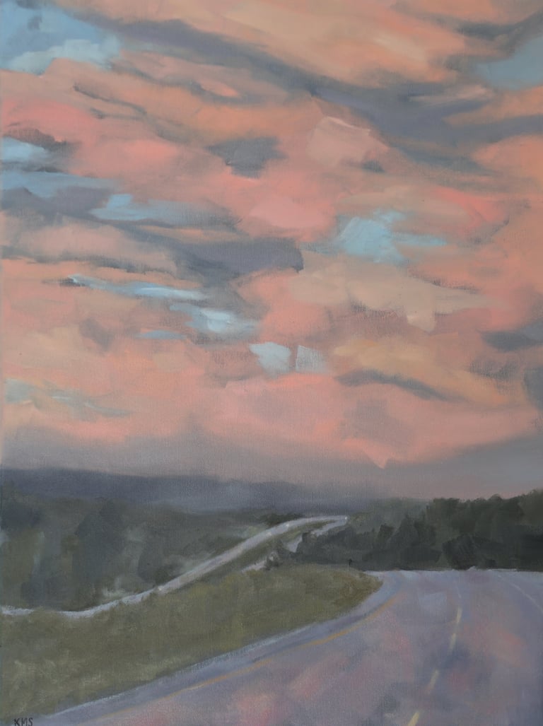 Just Past Chester - Painting by Katy Maria Shimp