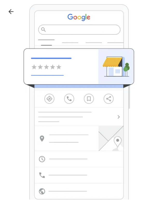a phone screen showing a google search for a website