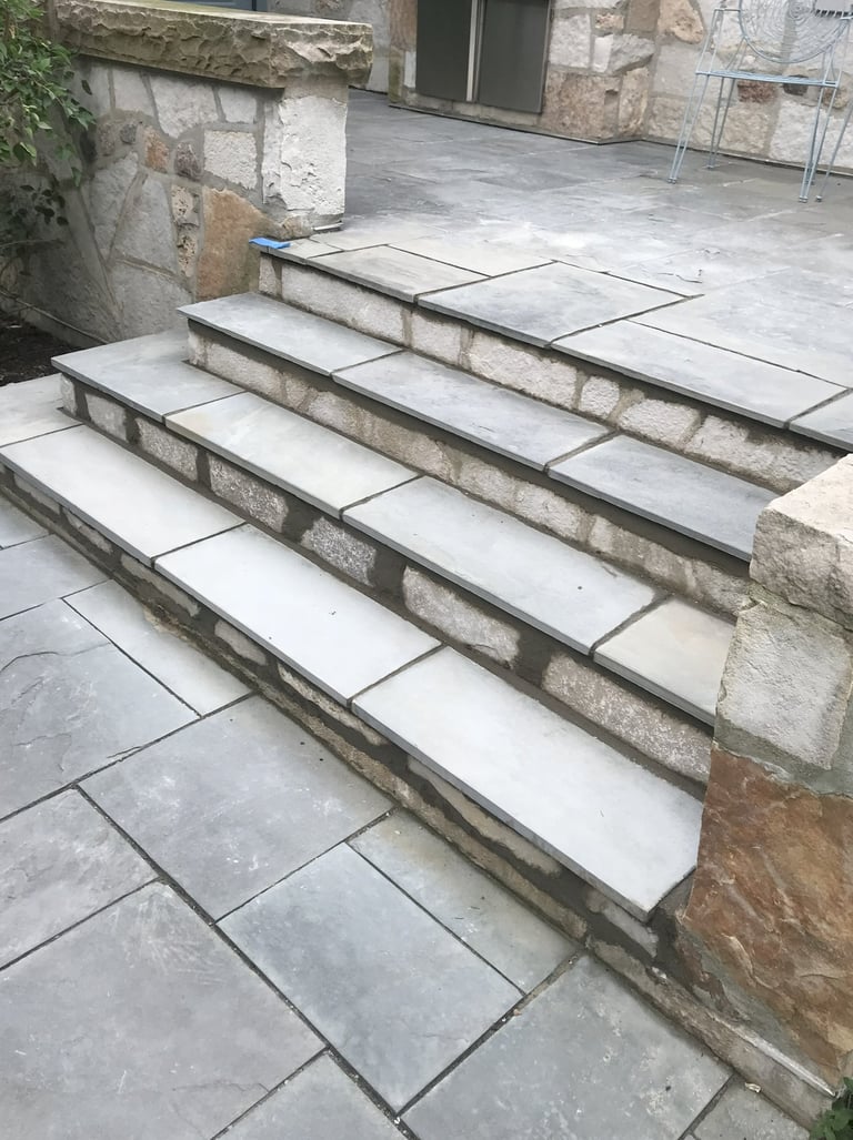 stone patio steps repair in Lake Geneva, Wisconsin