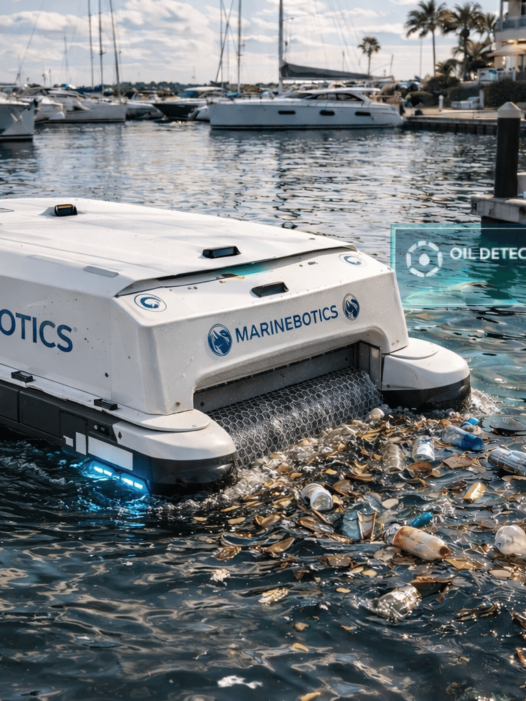 Marina cleaning robot