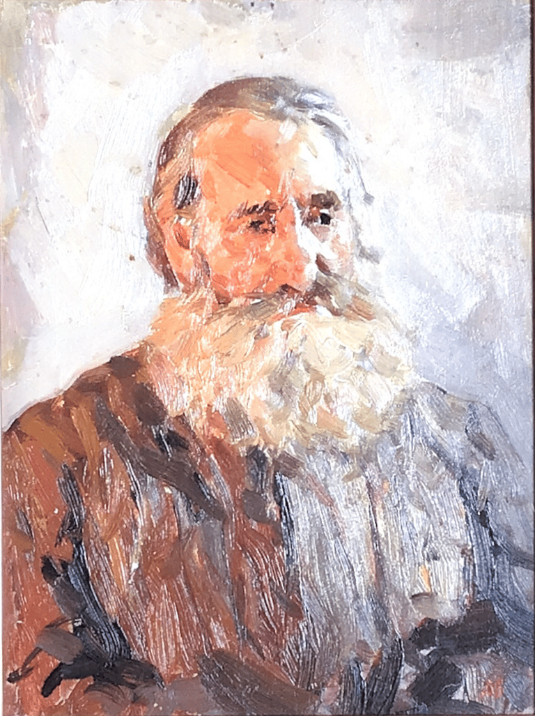 Obra de Boris Vladimirovich Alekseev realizada en 1953. Técnica óleo sobre lienzo. Retrato