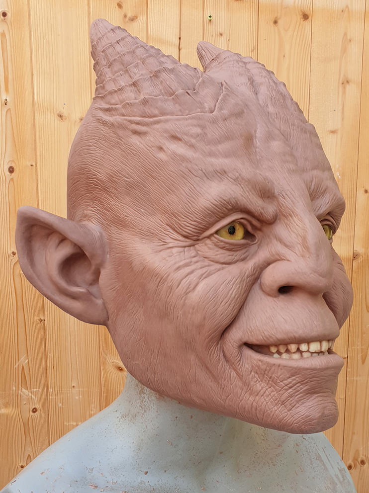 Fantasy creature head sculpt developed using detailed 3D sculptural services