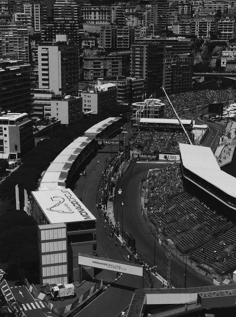 the Monaco Formula 1 circuit from above