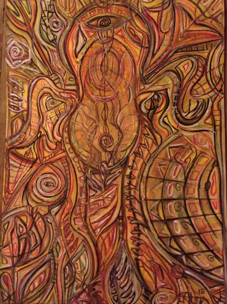 "Mother" A Pastel Drawing by Artist Kristina Lee, 2015