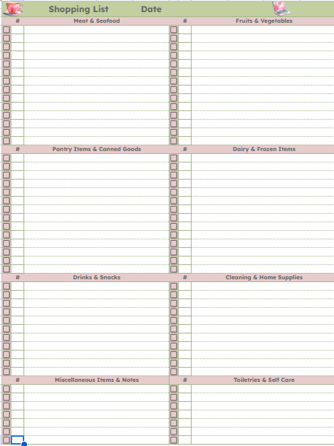 a shopping list list with a list of items to do list