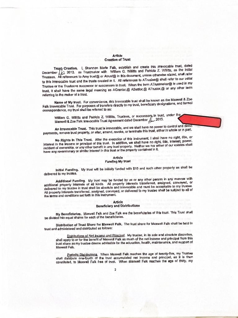 Max and Zoe Falk abuse at the hands of Bill Willitts