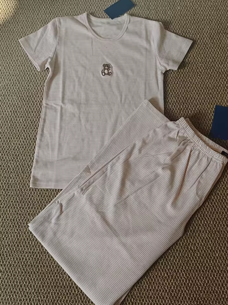 aliexpress brandy melville t-shirt and pants pajama set