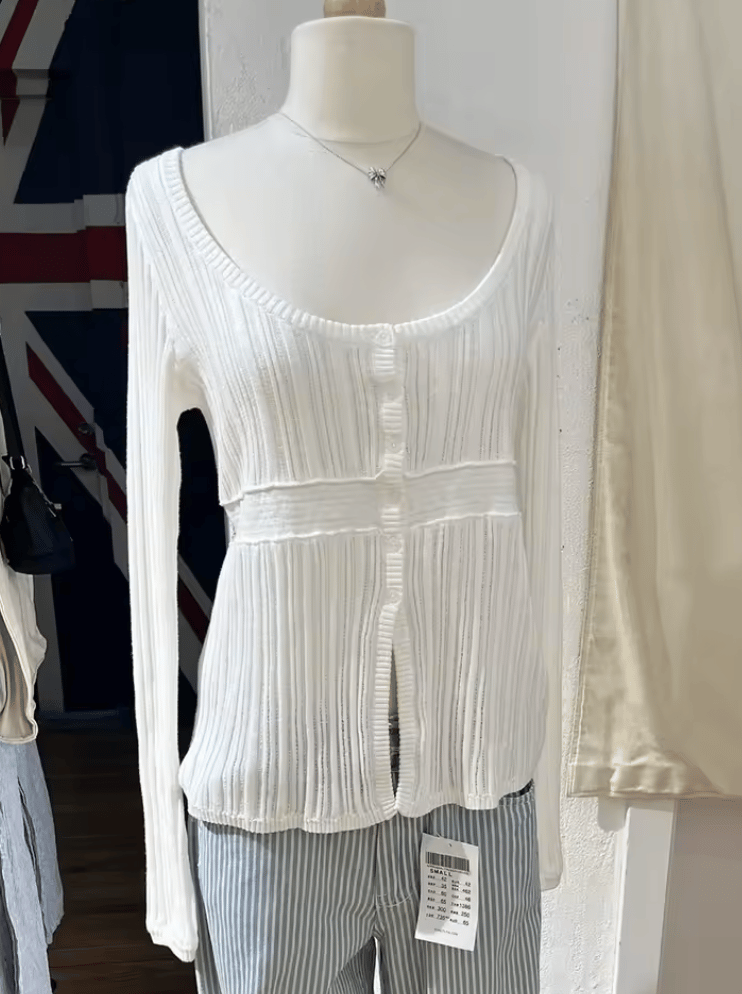 aliexpress brandy melville white longsleeve ribbed top