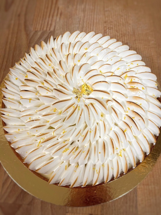 Tarte citron meringuée pochage St Honoré