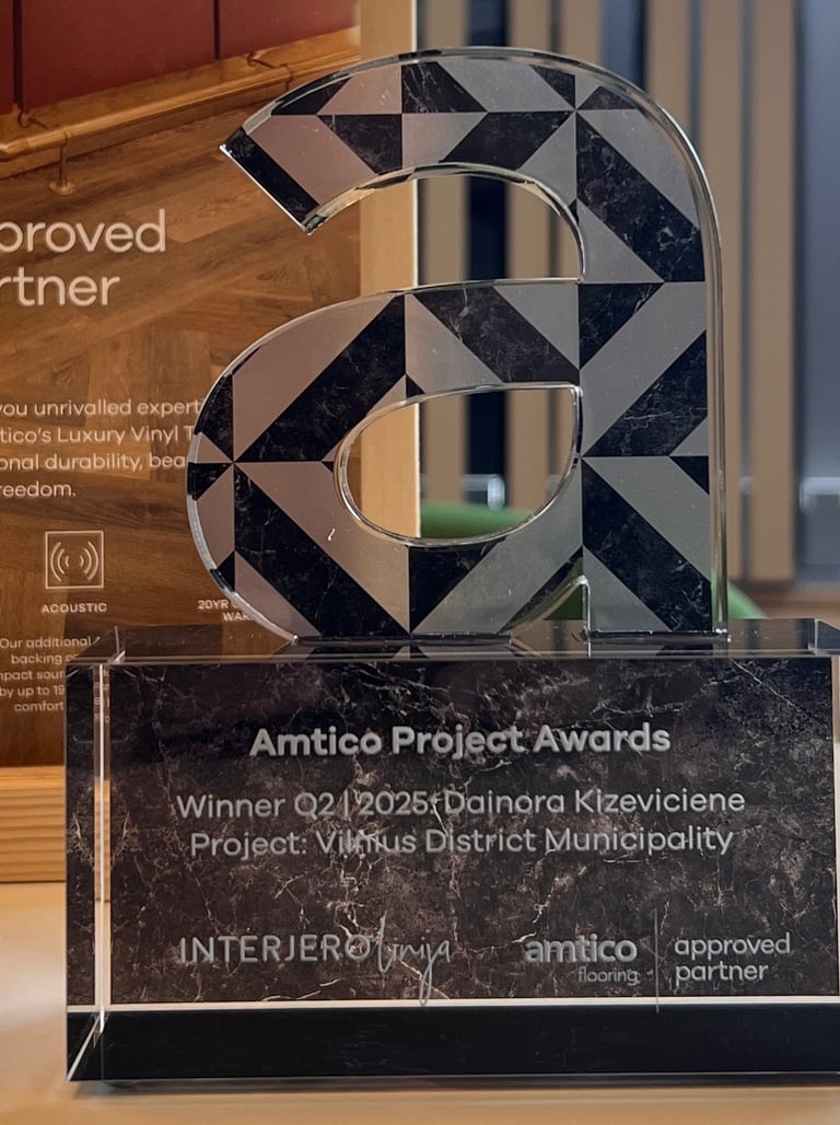 Amtico project award trophy