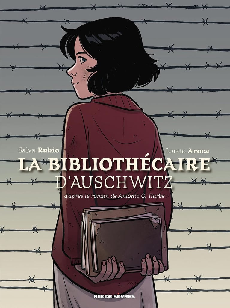 Première de couverture de la BD La bibliothécaire d'Auschwitz