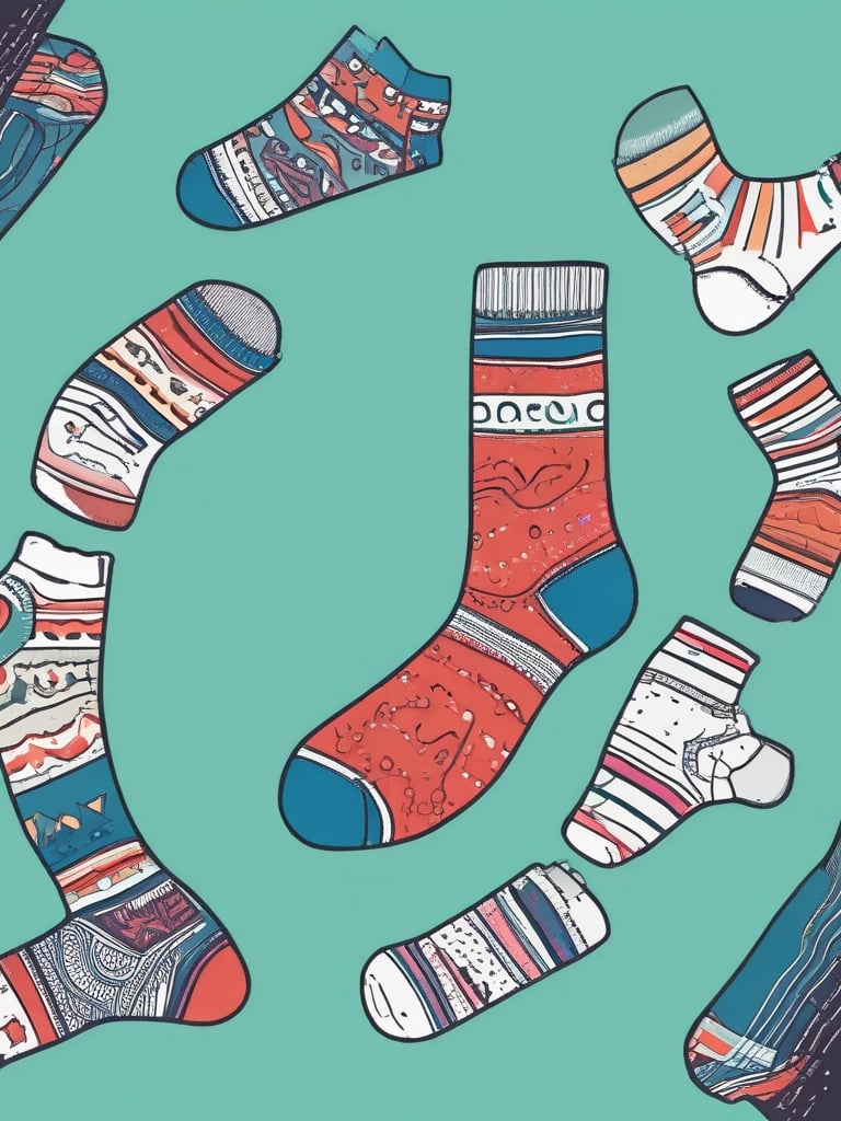 Close-up of a black-and-white sock pack neatly arranged on a minimalist white background.