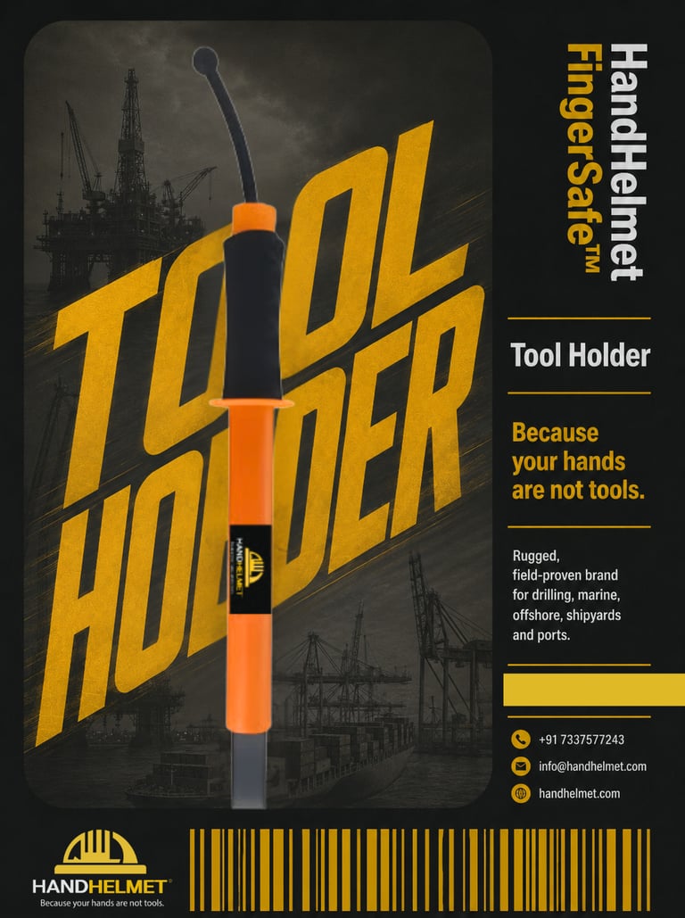 HandHelmet Fingersafe Tool Holder - Because your hands are not tools - Marine & Offshore Hand Safety