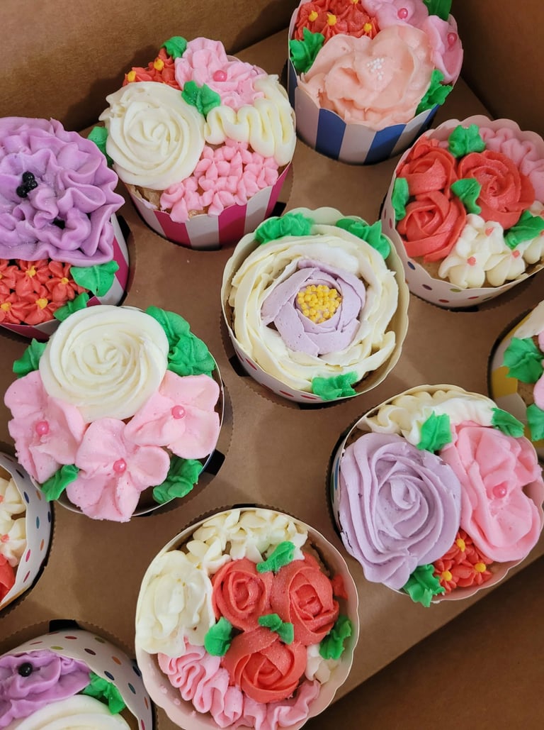 flower cupcakes