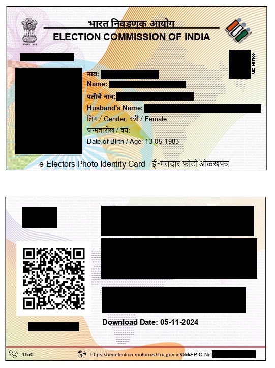 Election Voter Id Card