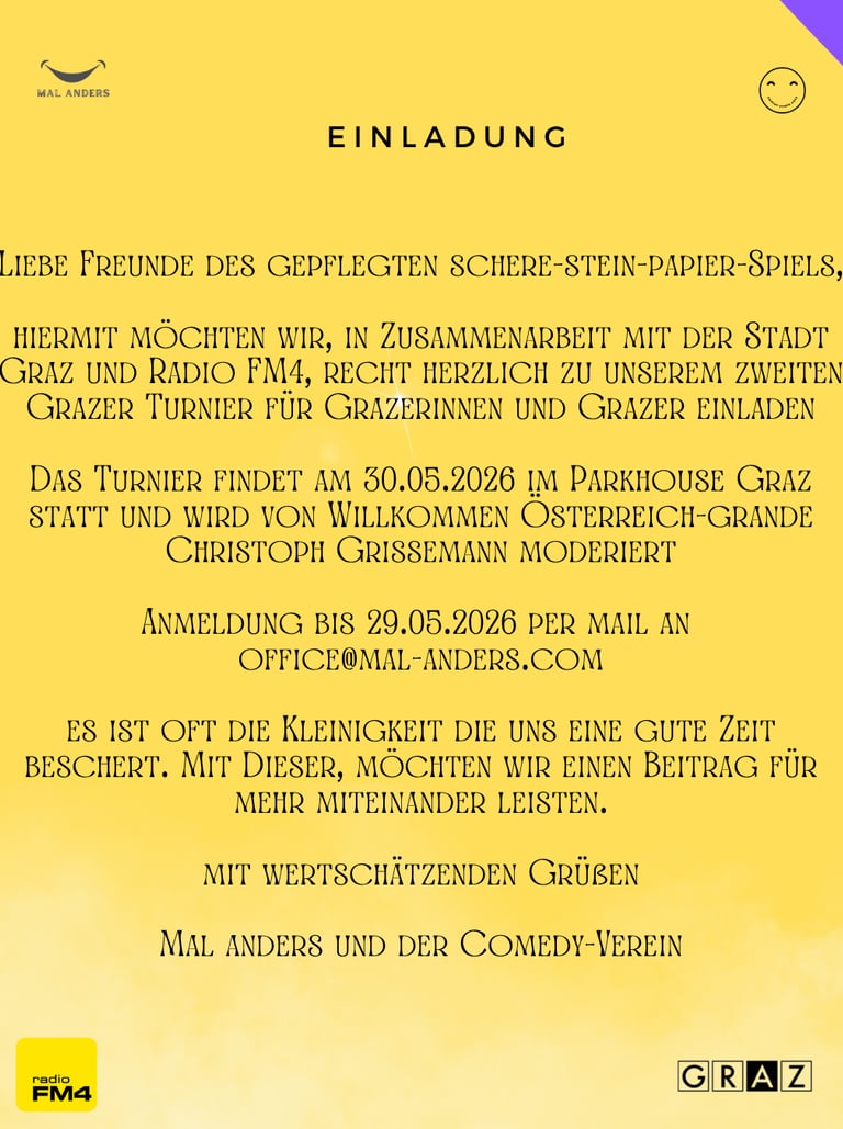 Einladung Schere Stein Papier Meisterschaft