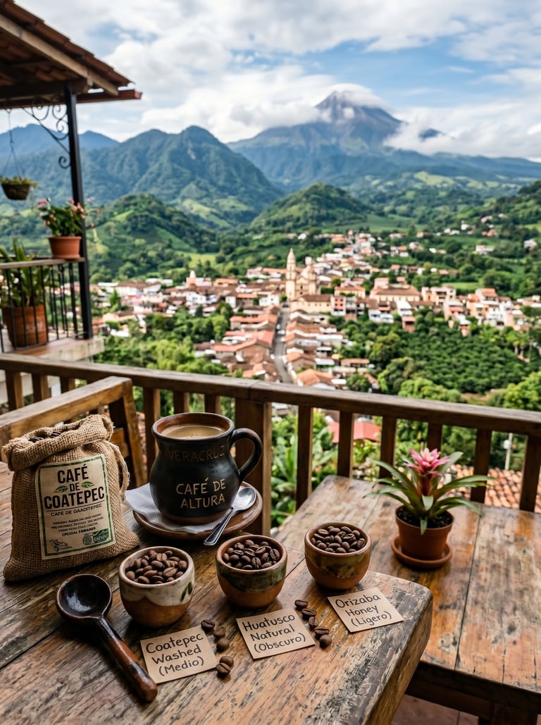 Degustación de café en Coatepec, Veracruz. Coatepec pueblo mágico