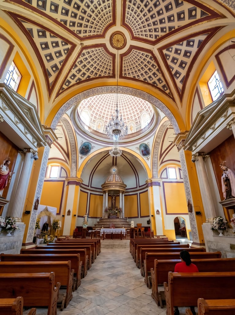 interior de la parroquia santa maria de la asuncion en xico veracruz