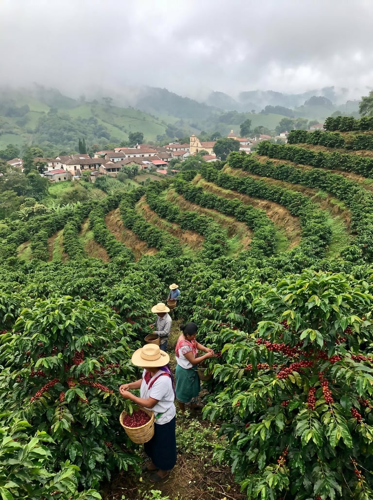 Plantacion cafetalera en Coatepec Veracruz