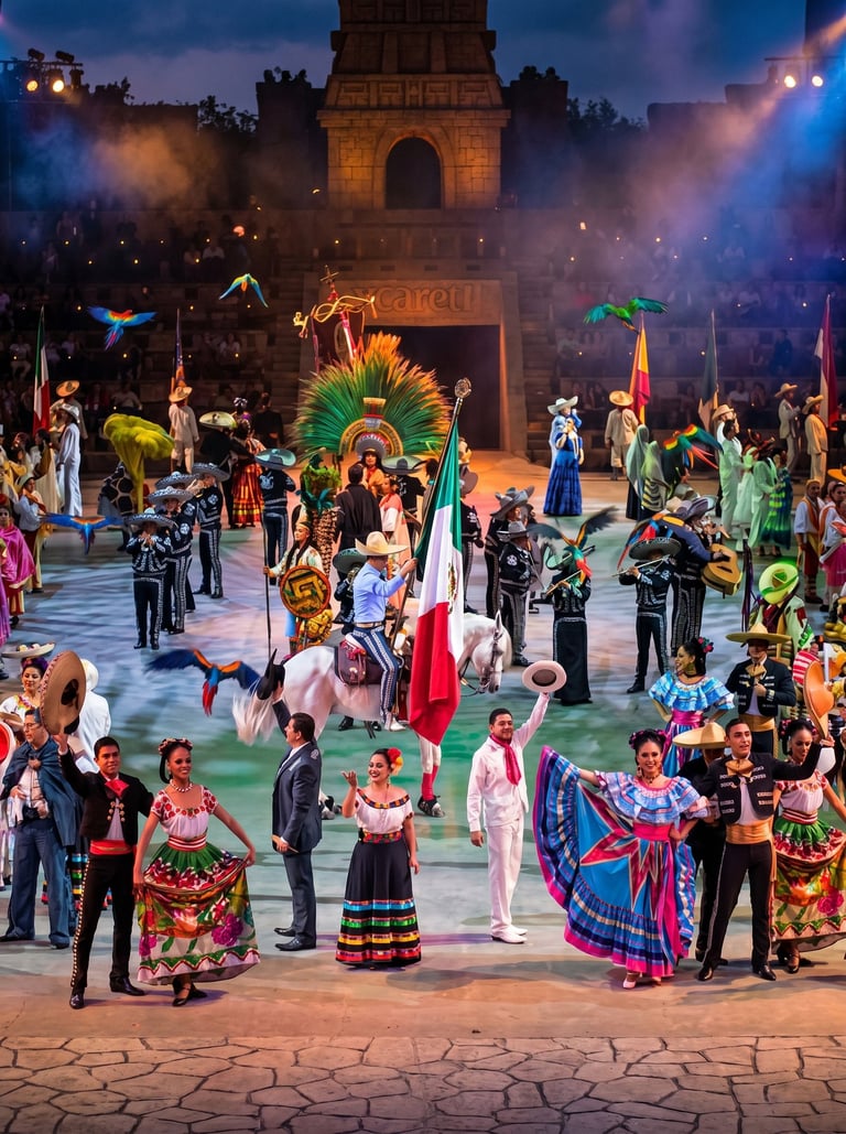 show espectacular mexico en festival vida y muerte xcaret