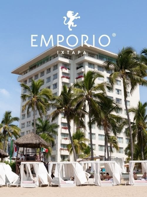 Fachada hotel emporio ixtapa - paquetes todo incluido a ixtapa