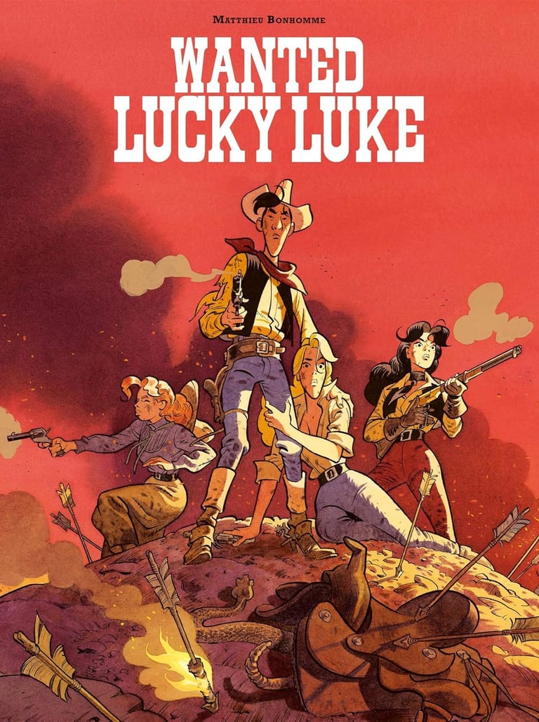 Première de couverture de la BD Wanted Lukcy Luke