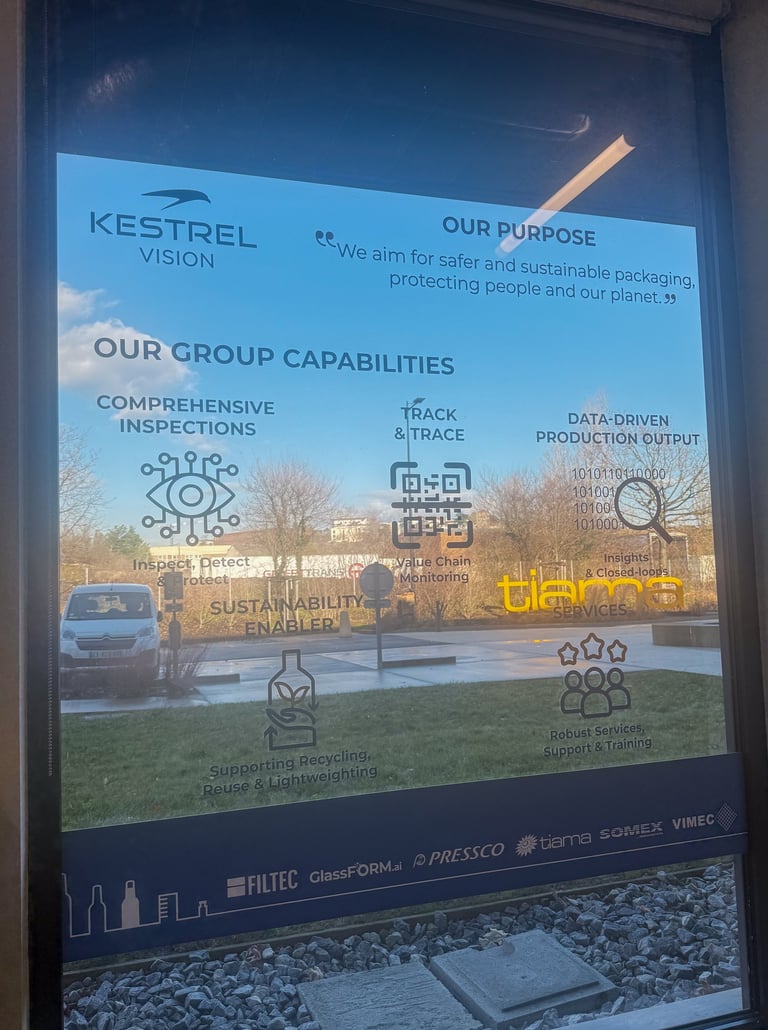 Kestrel Vision sticker OUR PURPOSE & Our Group Capabilities