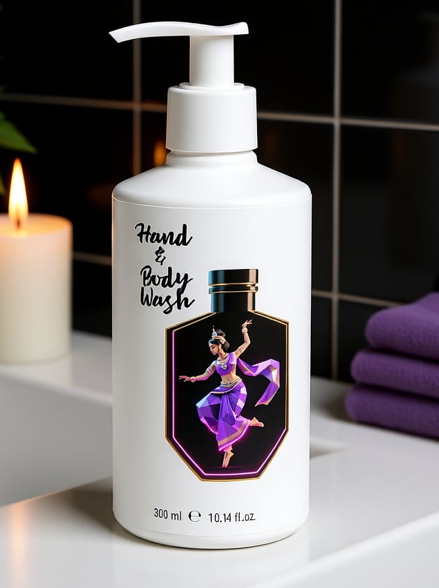 a bottle of hand sanitizing lotion on a counter top