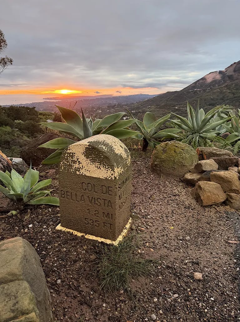 Sunset from the foothills of Montecito, California.