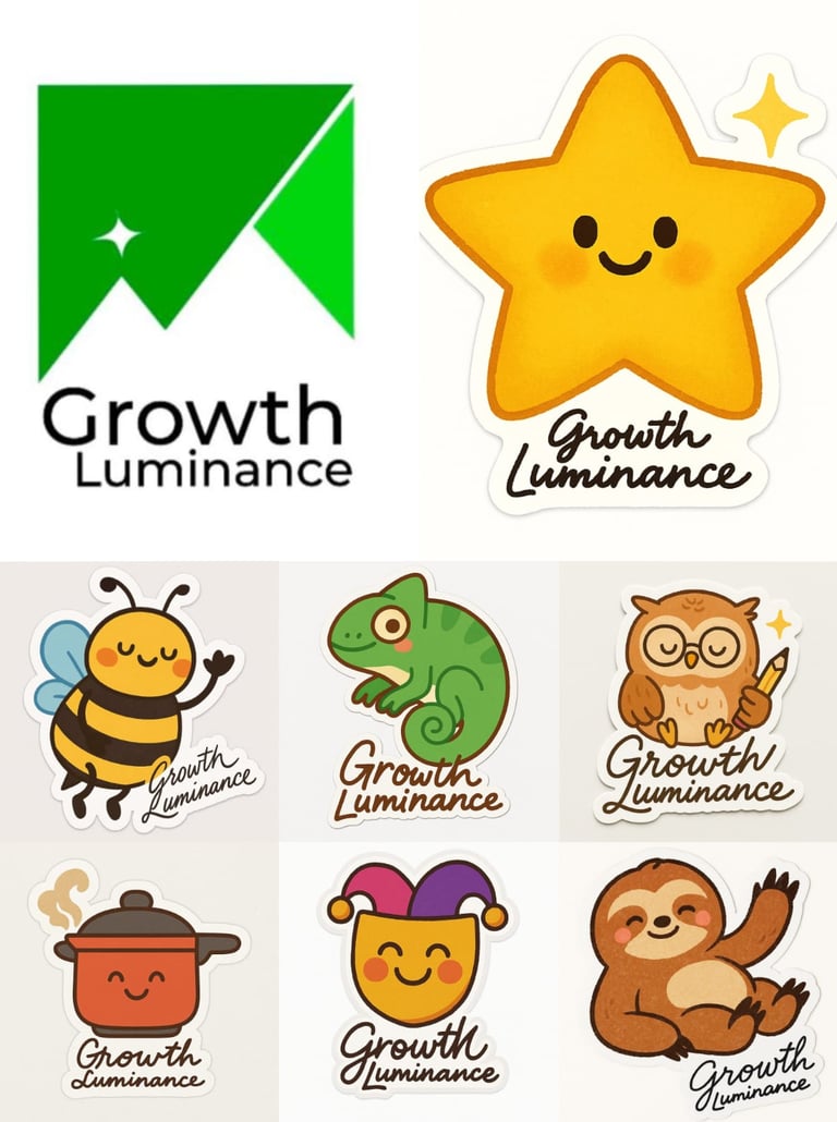 Grow Luminance Stress Style Characters for Stress-Free Clinic Pop-Up.