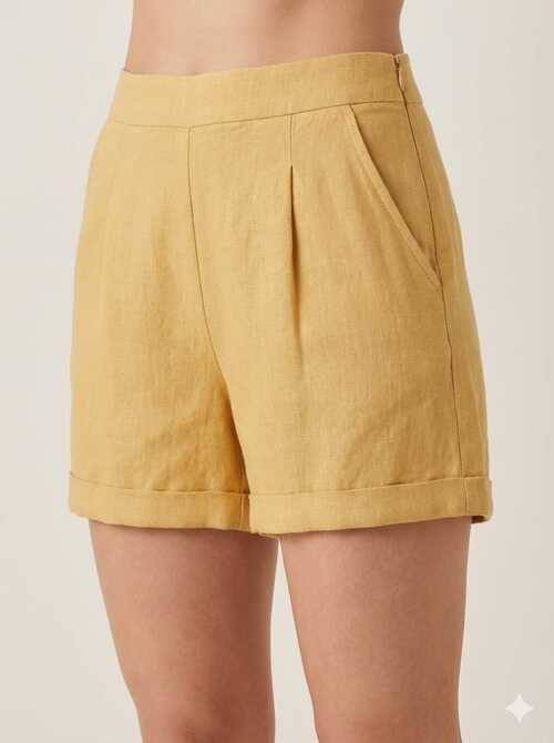 Short-de-lino-mostaza