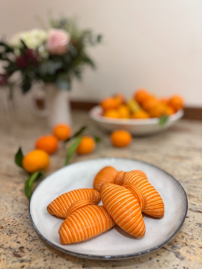 Rubans feuilletés yuzu mandarine