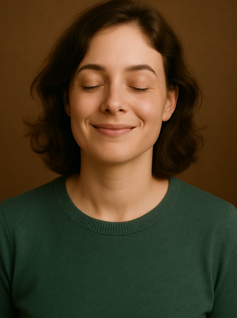 femme joyeuse et apaisée 