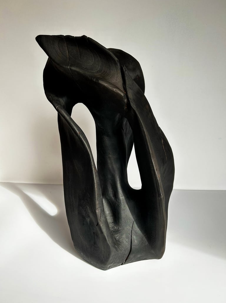 Wood sculpture. Interior design. Ditchling East Sussex.