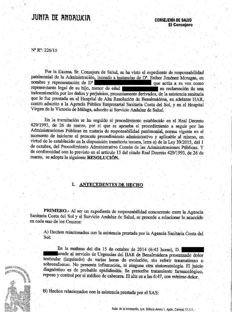 retraso negligente en el diagnóstico de torsión testicular