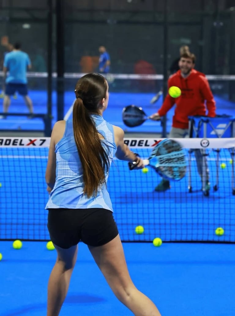 Private padel lesson at The Padel Training Camp with personalized attention