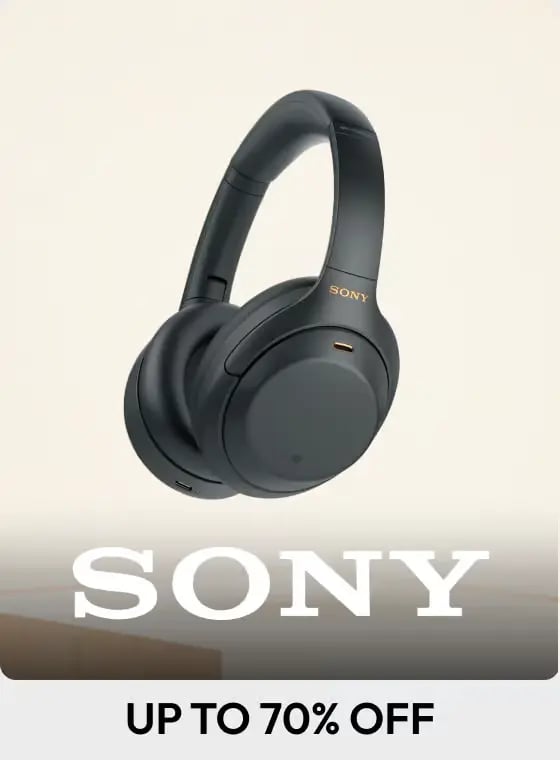 Sony wireless noise canceling headphones over-ear black model on sale for up to 70% off.
