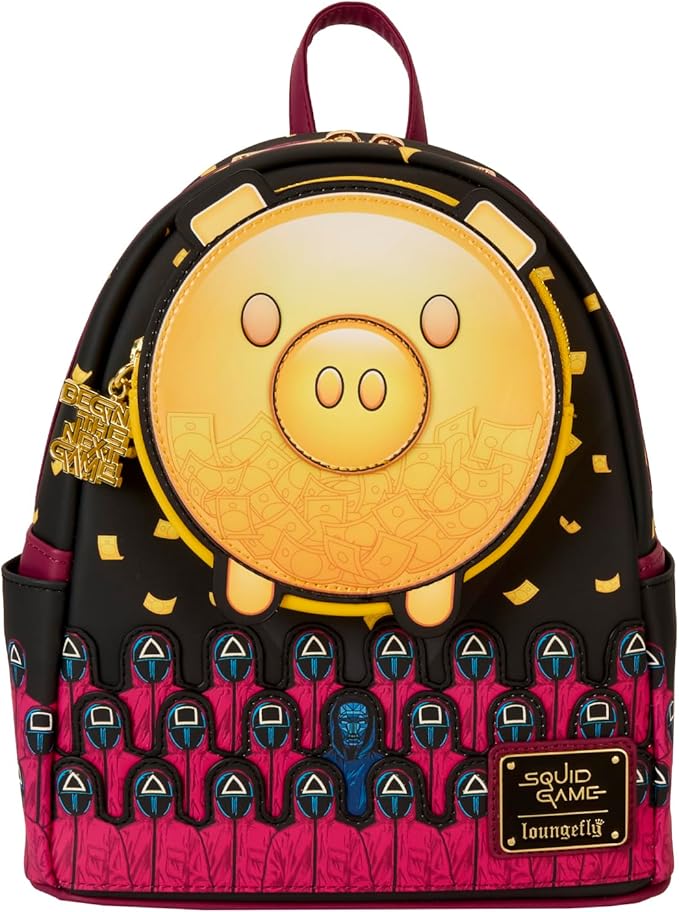 Loungefly Squid Game Mini Backpack – Official Netflix licensed vegan leather bag 