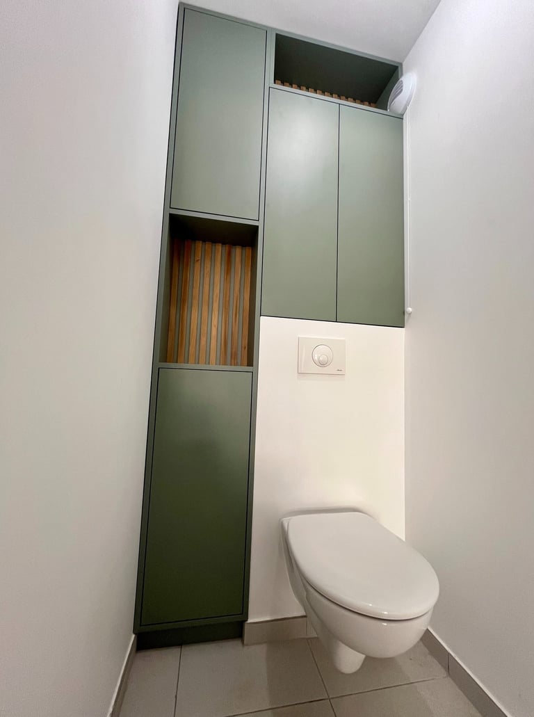 agencement d'un toilette sur mesure