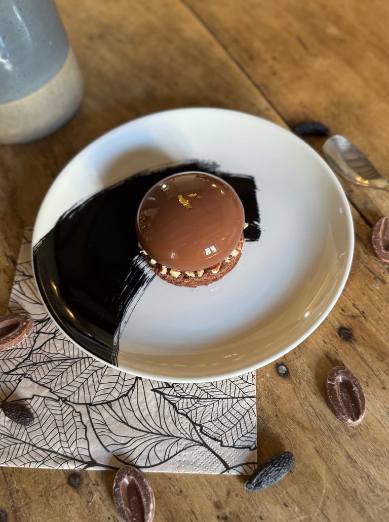 entremet chocolat pecan tonka