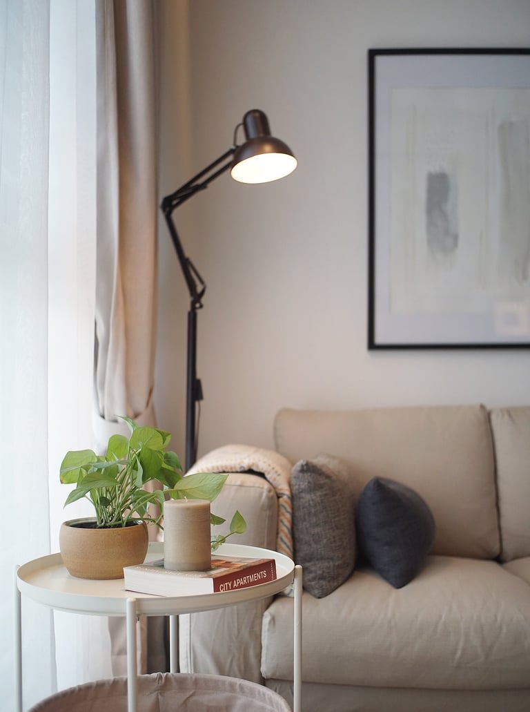 cyberjaya sofa with plants