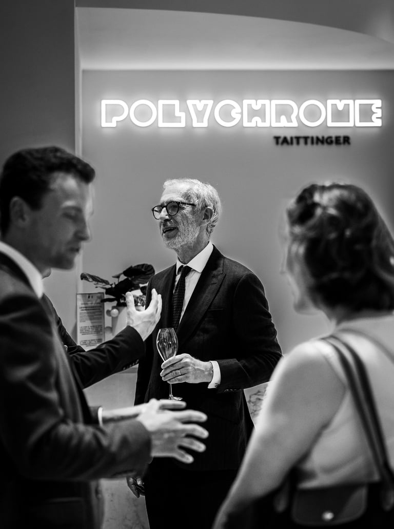 Reportage soirée Polychrome, Restaurant à la Maison Champagne Taittinger 