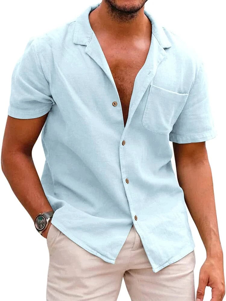 blue Hawaiian shirt for men