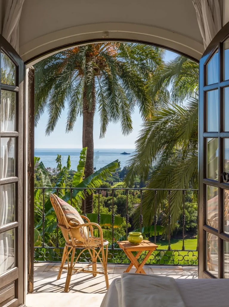 Private balcony with panoramic views