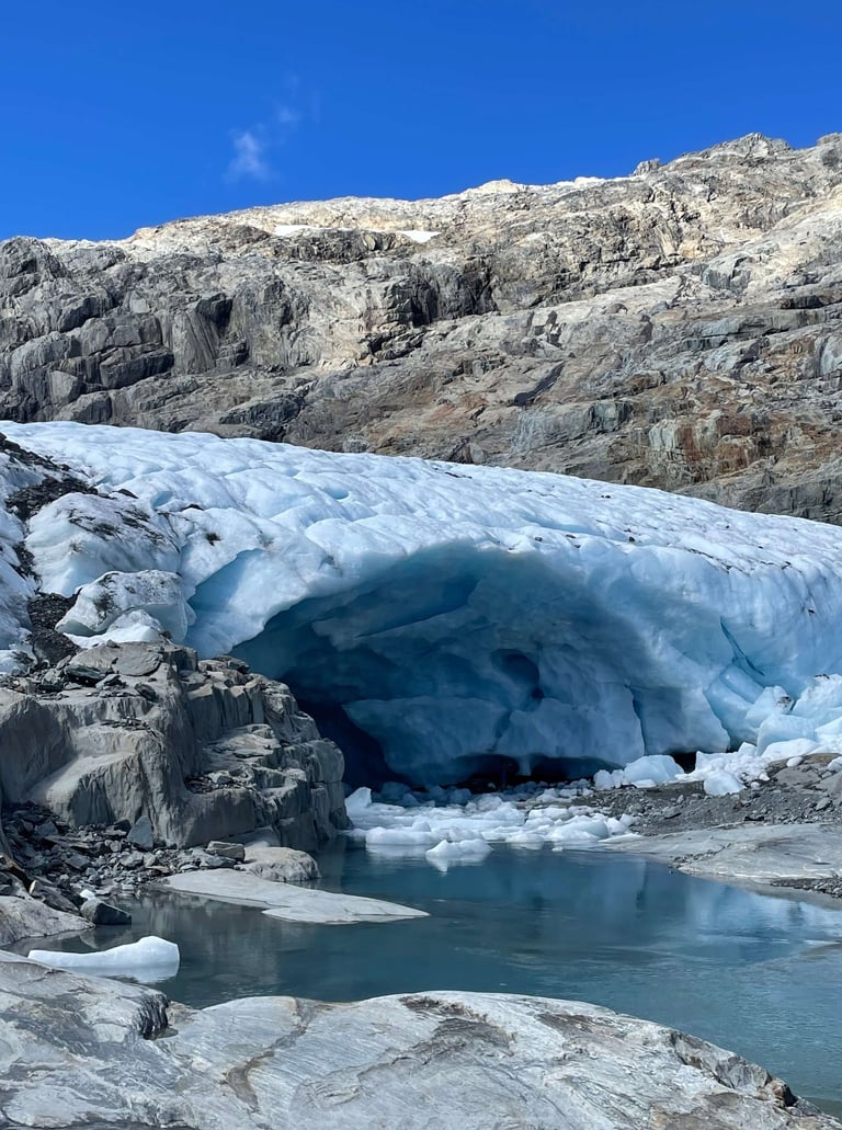 La entrada al glaciar