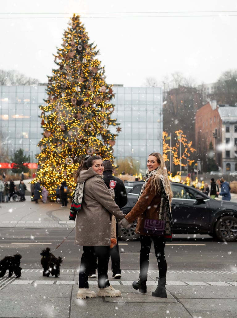 Kalėdinė fotosesija mieste