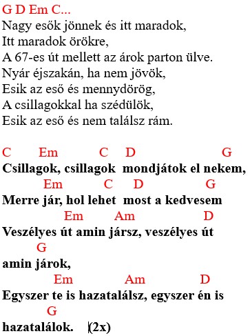 Republic akkordok és zeneszöveg 2
