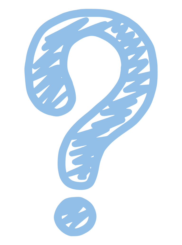 ponto de interrogação azul