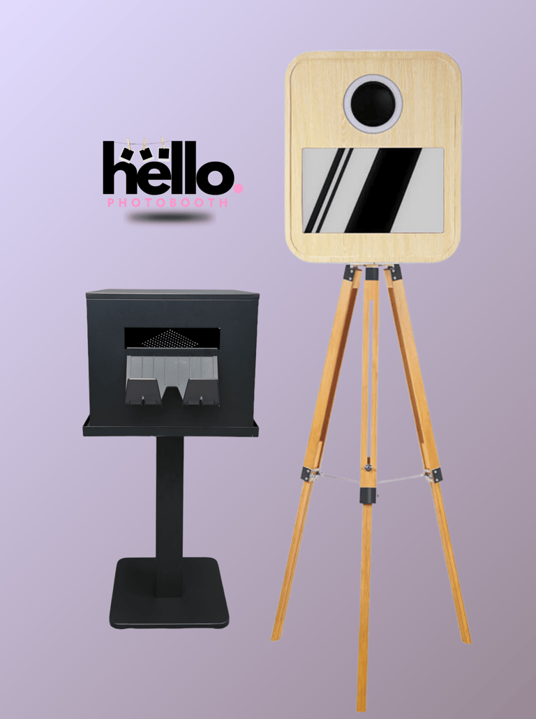 Une Photo Booth, doté d’une caméra et d’une imprimante imprimante en forme de boîte aux lettres. 